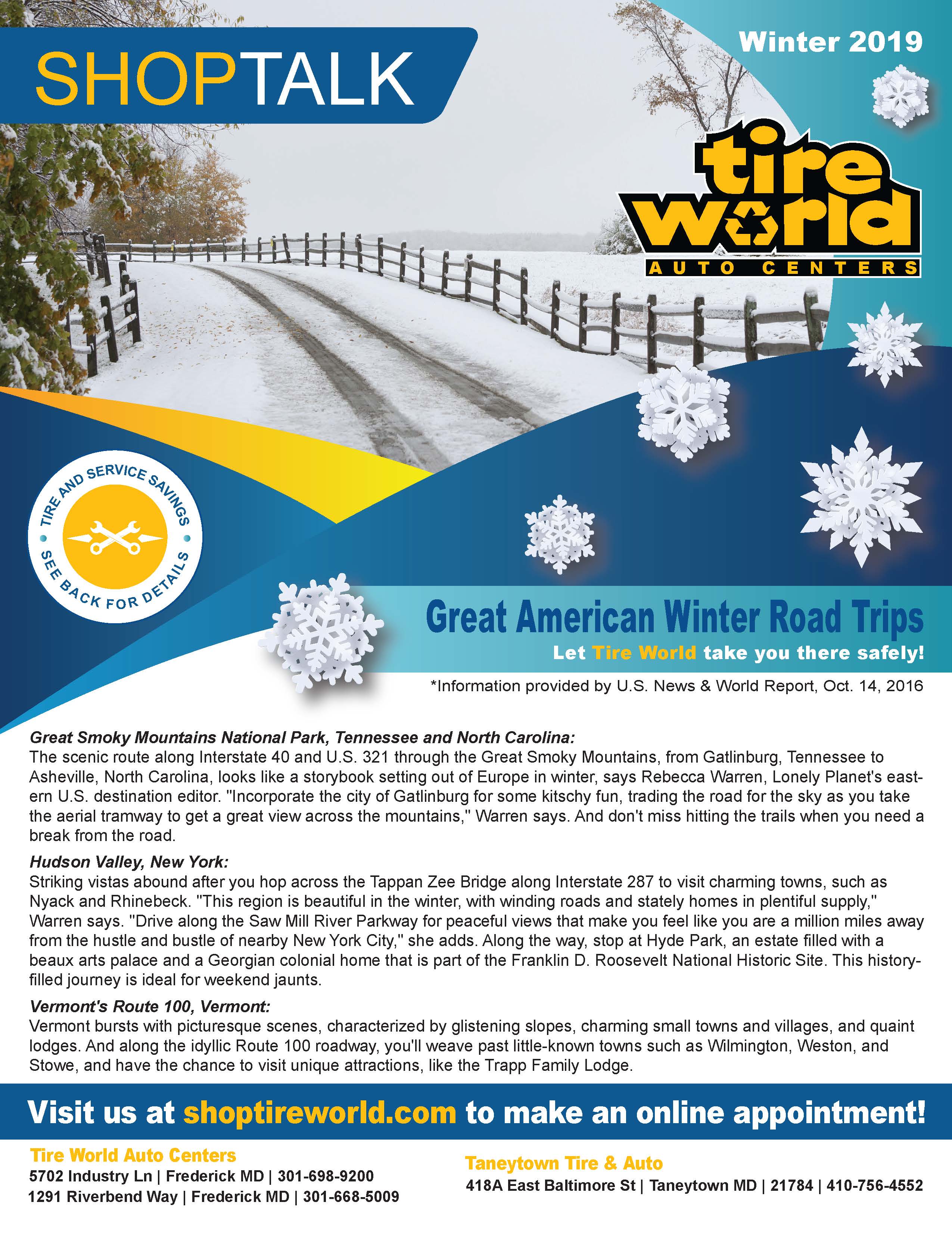 Check out the Tire World Fall Newsletter for exclusive deals and company news!